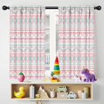 thumbnail image 5 of Blackout Kids Curtains,Pink Geometric Striped Pattern Childrens Insulated Curtains Set Of 2,Bedroom Essentials,Toddler Room Decor 42x54in(106x137cm), 5 of 5