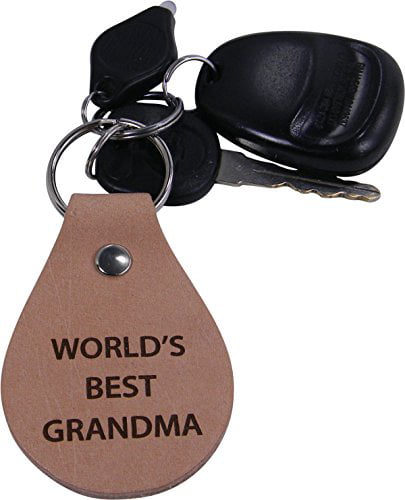 World's Greatest Grandma Leather Key Chain Great Gift for Mothers's Day Birthd 