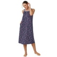 thumbnail image 5 of Aria Women's Sleeveless Long 100% Cotton Nightgown in 46", Sizes XS to 5X, 5 of 6