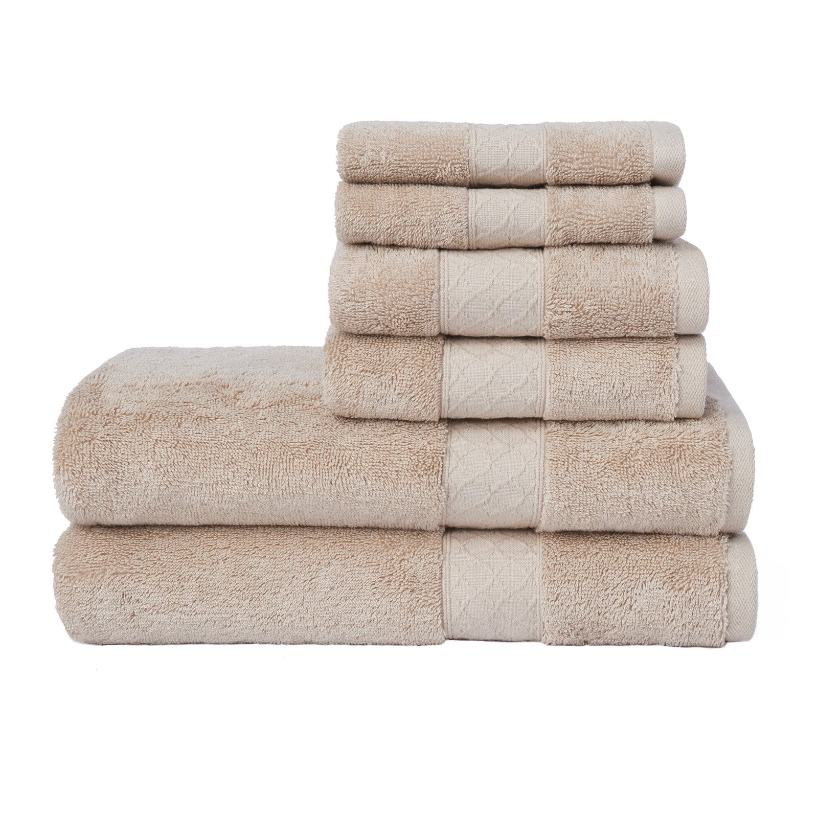LOFT by Loftex Lattice Luxe Solid Cotton 6Piece Towel Set
