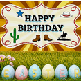 thumbnail image 4 of Western Themed Happy Birthday Banner with Cactus Star Cowboy Hat Boots and Rider Decors Party Supplies Backdrop for Birthday Parties Photography Props Decorations, 4 of 7