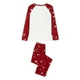 thumbnail image 6 of Nituyy Matching Christmas Pajamas for Family, Funny Holiday Cute Let It Snow Print Tops and Plaid Pants Xmas Sleepwear Pjs Set, 6 of 10