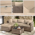 thumbnail image 5 of Kimunuk 9Pcs Outdoor Slipcovers for Cushions, Waterproof Patio Cushion Replacement Covers with Zipper for 4-Seat Patio Furniture Set, Sand, 5 of 6