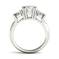 thumbnail image 3 of Charles & Colvard 14K White Gold Moissanite 8mm Round Engagement Ring-Size 9 3.10cttw DEW, 3 of 5