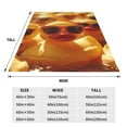 thumbnail image 3 of Salouo Sunglasses Yellow Duck Print Bed Blankets,Flannel Blanket Comfortable Air Conditioning Blanket Lightweight Blanket for Sofa Bed Travel & Couch -80"x60", 3 of 8