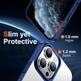 thumbnail image 2 of Clear Magnetic for iPhone 11 Pro Max Case, Compatible with MagSafe, [Not Yellowing] [Military Grade Protection] Slim Transparent Silicone Anti-Scratch Shockproof Phone Case for 11 Pro Max, Navy Blue, 2 of 12
