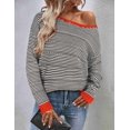 thumbnail image 3 of Zeagoo Womens Sweaters Cute Long Sleeve Off The Shoulder Pullover Tops Hollow Out Crochet Dressy Casual Outfits, 3 of 6