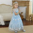 thumbnail image 1 of Vestido De Princesa Elsa Para Niños , Reina De Nieve Fiesta De Halloween, 1 of 4