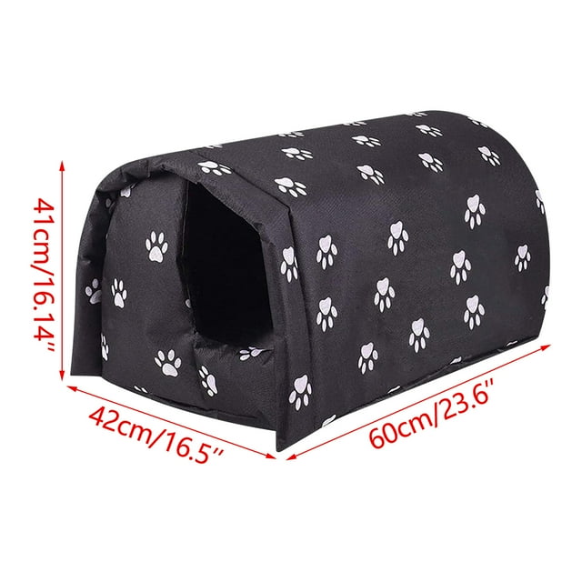 LSLJS Hiver Extérieur Cat Maison Cat Maison Rembourrée Cat Maison Pliable Errante Cat Maison Imperméable Oxford Écran Solaire