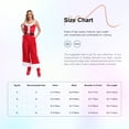 thumbnail image 7 of iEFiEL Women Christmas Overalls Jumpsuit Mrs Santa Claus Costume Sleeveless Wide Leg Pants Rompers for Xmas Party Green XL, 7 of 7