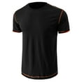 thumbnail image 3 of Besolor Summer Shirts for Men Round Neck Short Sleeve Basic Tops Casual Solid Color Sport Blouse Tees, 3 of 5