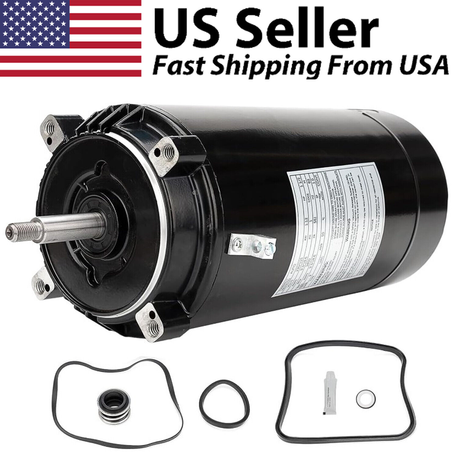 Swimming Pool Pump Motor For Century Hayward Max-e-Glas UST1152 1.5 HP 115/230V