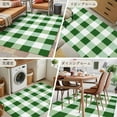 thumbnail image 6 of Green White Buffalo Check 2.7x5 Area Rugs, Farmhouse Plaid Modern Geometric Non-Skid Rubber Backing Large Rectangle Rugs - Living Room Bedroom Home Office, Indoor Floor Mat Carpets Washable Rug, 6 of 9
