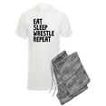 thumbnail image 1 of CafePress - Eat Sleep Wrestle Repeat Pajamas - Men's Light Pajamas, 1 of 1