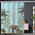 thumbnail image 4 of 1 cortina de ducha, planta, elefante, árbol, cortina de baño, antimoho, tela de poliéster impermeable, cortina de baño, 180x180cm JAMW Sencillez, 4 of 5