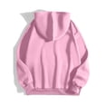 thumbnail image 5 of uvwlwu Womens Minimal Letter Graphic Oversized Hoodie Drop Shoulder Kangaroo Pocket Soft Cozy Fall Street Casual Pullover Sweatshirt,L, 5 of 5