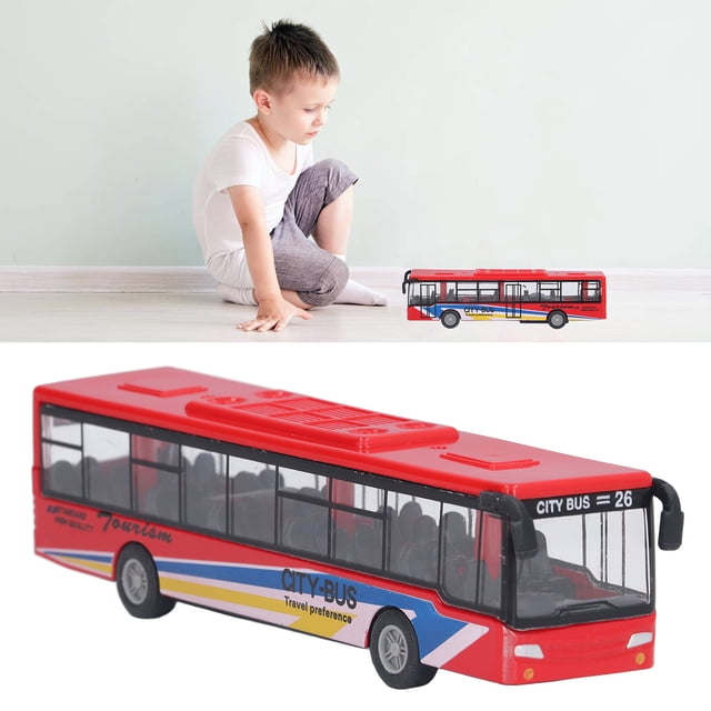 Juguete Modelo de Autobús, Juguete Vívido Vívido de Por Vida Tecnología de Rueda de MoviMiento Saludable de Movimiento Saludable Rojo para Regalo para Juguete