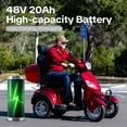 thumbnail image 4 of Arshin Heavy Duty 4 Wheel Mobility Scooters for Seniors & Adults 500lbs Capacity,800W All Terrain Electric Recreational Scooter, 4 of 16