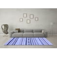 thumbnail image 3 of Ahgly Company Machine Washable Indoor Rectangle Abstract Blue Modern Area Rugs, 2' x 4', 3 of 4