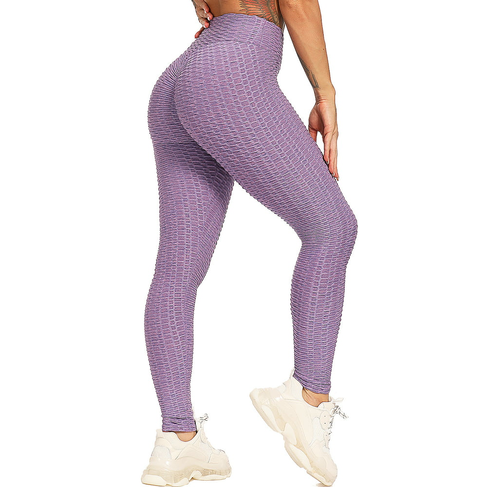 Purple Yoga Pants Stretched Out