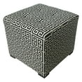 thumbnail image 4 of Sole Designs Merton Towers 4-button Tuft Square Ottoman Black/White, 4 of 5