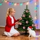 thumbnail image 5 of Conjunto de adornos para árbol de Navidad de 6 | Estrella de Múltiples Puntos y Cinco Puntas | Plástico Rojo Blanco | Decoración navideña | Acabado brillante con purpurina | 28x7cm | Decoraciones, 5 of 6