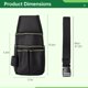 thumbnail image 4 of Bolsa para herramientas multibolsillos con clip para cinturón, organizador de herramientas, ideal para hombres y mujeres, color negro, 4 of 6