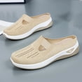 thumbnail image 5 of YHAJDS Women's Slip On Sandals Closed Toe Half Slip Breathable Mesh Soft Sole Indoor Outdoor Home Daily, 5 of 8