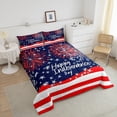 thumbnail image 4 of Erosebridal Happy Independence Day Bedding King Comforter Set,American Flag Comforter Sets King Size,Firework Room Decorative,Reversible,Microfiber,3 Pieces, 4 of 8