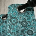 thumbnail image 4 of Ambesonne Ethnic Grommet Curtain, Paisley Motifs Flowers, 50" x 63", Sea Green Green, 4 of 6