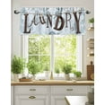 thumbnail image 2 of Laundry Valances for Windows Vintage Flower Country Style Valance Rod Pocket Light Filtering Short Window Treatments Curtains for Kitchen Bathroom Living Room Bedroom, 1 Panel, 60 x 18 Inch, 2 of 7