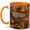 Orange, variant on Relaxing Bath Nook 11oz Ceramic Mug, Cozy Spa Room Art