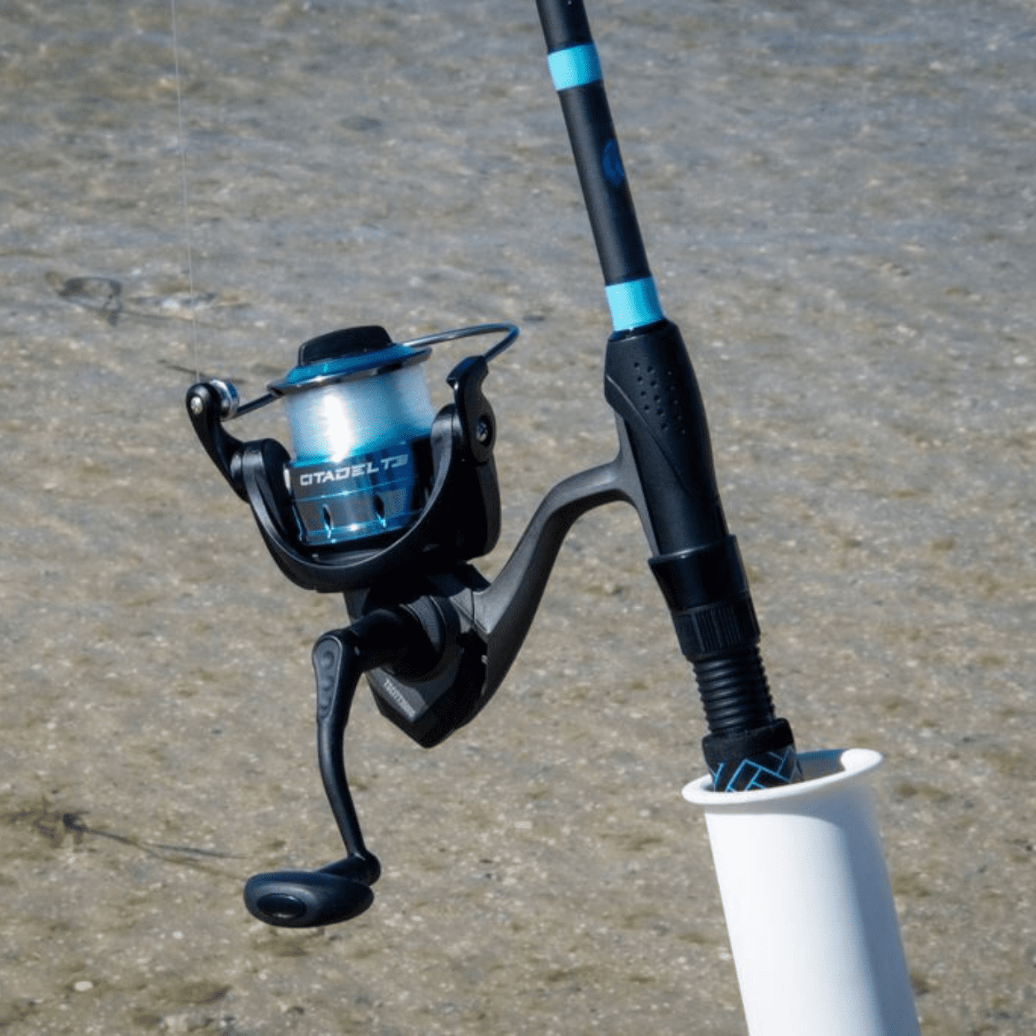Tsunami Spinning Fishing Combo, 7‑Foot Medium Action, 2‑Piece, Saltwater