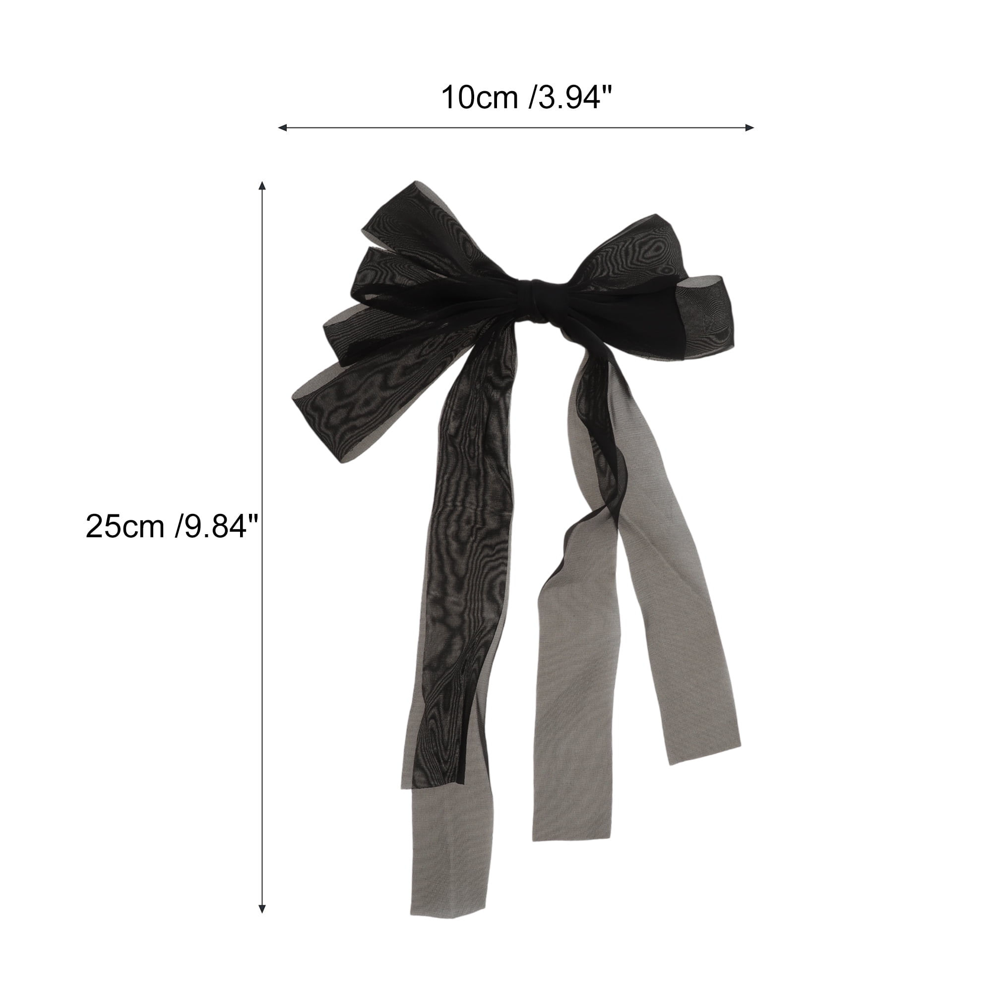 Unique Bargains Fashion Ribbon Bow Hair Clip for Hair Styling and Use - 1 Piece Black