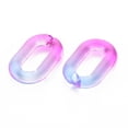 thumbnail image 2 of Two Tone Transparent Acrylic Linking Rings Quick Link Connectors for Cable Chains Making Oval Violet 31x19.5x5.5mm Inner Diameter: 19.5x7.5mm DIY, 2 of 2