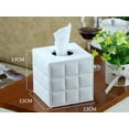 thumbnail image 3 of Nvzi Funda de cuero cuadrada para caja de pañuelos - Elegante soporte para caja de pañuelos en forma de cubo, caja de pañuelos decorativa de PU para tocador,mesa, encimera, color blanco, 3 of 3