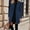 Navy, variant on Blmnix Wool Women Fall Jackets Green Trench Barn Jacket Long Sleeve Fall Winter Cloting