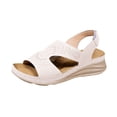 thumbnail image 2 of Fashion Plus Size Orthopedic Sandals for Womens Casual Style Solid Color Fish Mouth Thick Bottom Wedge Sandals, 2 of 7