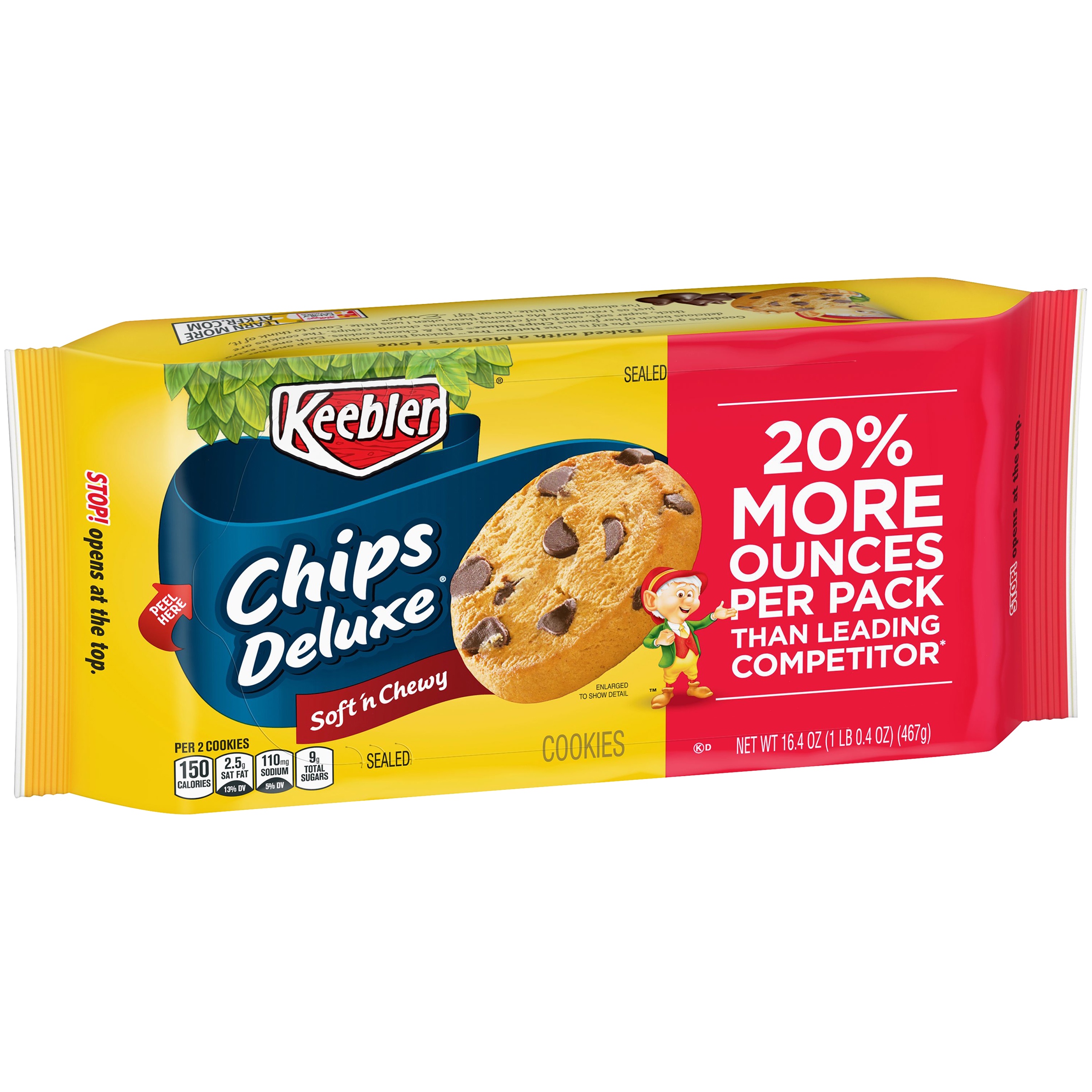 Keebler Chips Deluxe Cookies Soft N Chewy Chocolate Chip 16.4oz