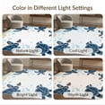 thumbnail image 7 of ODIKA 6'x9' Washable Area Rug Animals Turtle Starfish Nautical Ocean Border Motif Scattered for Dining Room, Under Table, Office Décor, Non-Slip Chair-Friendly, 7 of 7