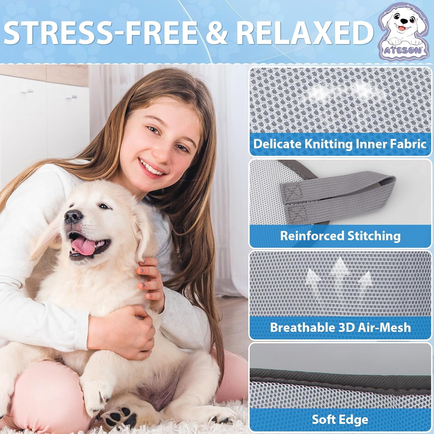Pet Grooming Hammock Harness Helper Set,Dog Grooming Hammock with Nail Trimmers Grooming Harness Kit for Dogs & Cat（XXL）