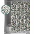 thumbnail image 3 of 60x72 Inch Shower Curtains for Bathroom Teal Green Leaf Fabric Bath Curtain Decor Vintage Farmhouse Boho Pastoral Tribal Waterproof Restroom Curtains Shower Set Accessories with 12 Hooks 60 Inch, 3 of 6