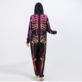 thumbnail image 3 of Conjunto de Pijamas Familiares ANGGREK con Puños Acanalados Capucha Cierre de Cremallera Estampado de Esqueleto, 3 of 6