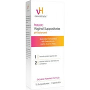 vH essentials Prebiotic PH Balanced Vaginal SuppositoriesBox, Original Version, 15 Count