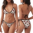 thumbnail image 3 of Balery Rose Flowers Pijama Estampado Bikini de Dos Piezas para Mujer - Conjunto de Bikini Ajustable Sexy y Cómodo para Playa, 3 of 6