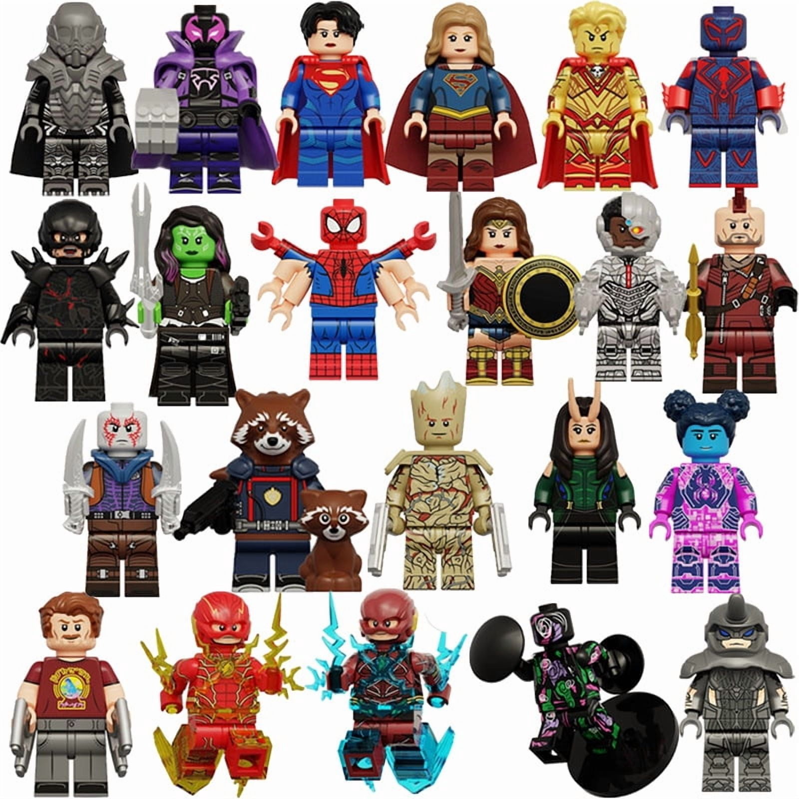 SwiftBricks 24-Piece Space Adventure Building Blocks with 1.77-Inch Action Figures