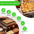 thumbnail image 6 of Muweixin 25 Holes 900W Electric Mini Pancake Maker, Non-stick Stainless Steel Pancake Griddle with Adjustable Temp Timer, for Breakfast Bar Home Commercial Use, 6 of 8