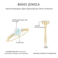 thumbnail image 6 of Rosec Jewels Natural Ethiopian Opal Promise Ring with Diamond - AAA Quality - Ready to Gift for Valentines Day, 10K Yellow Gold, US 12.50, 6 of 8