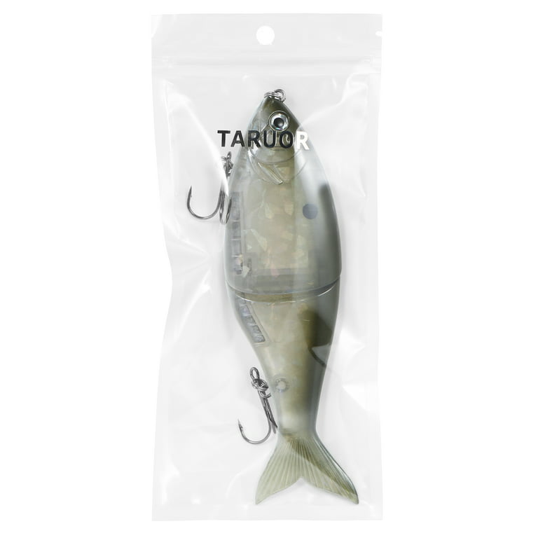 Taruor Glider Fishing Lures 178mm Glide Bait Jointed Swimbait Artificial Hard Baits Lures with Treble Hooks, Color 13