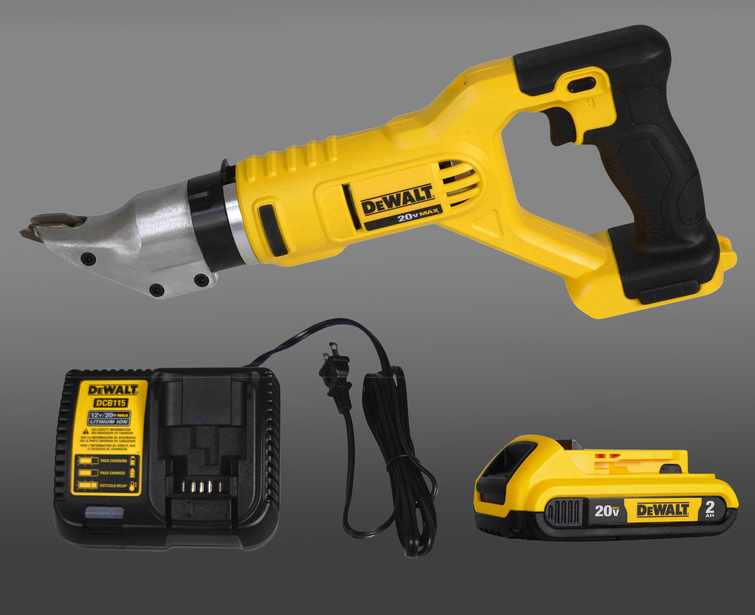 Dewalt DCS491B 20V 18 Gauge Shears w/ DCB203 20V 2.0AH Battery, DCB115